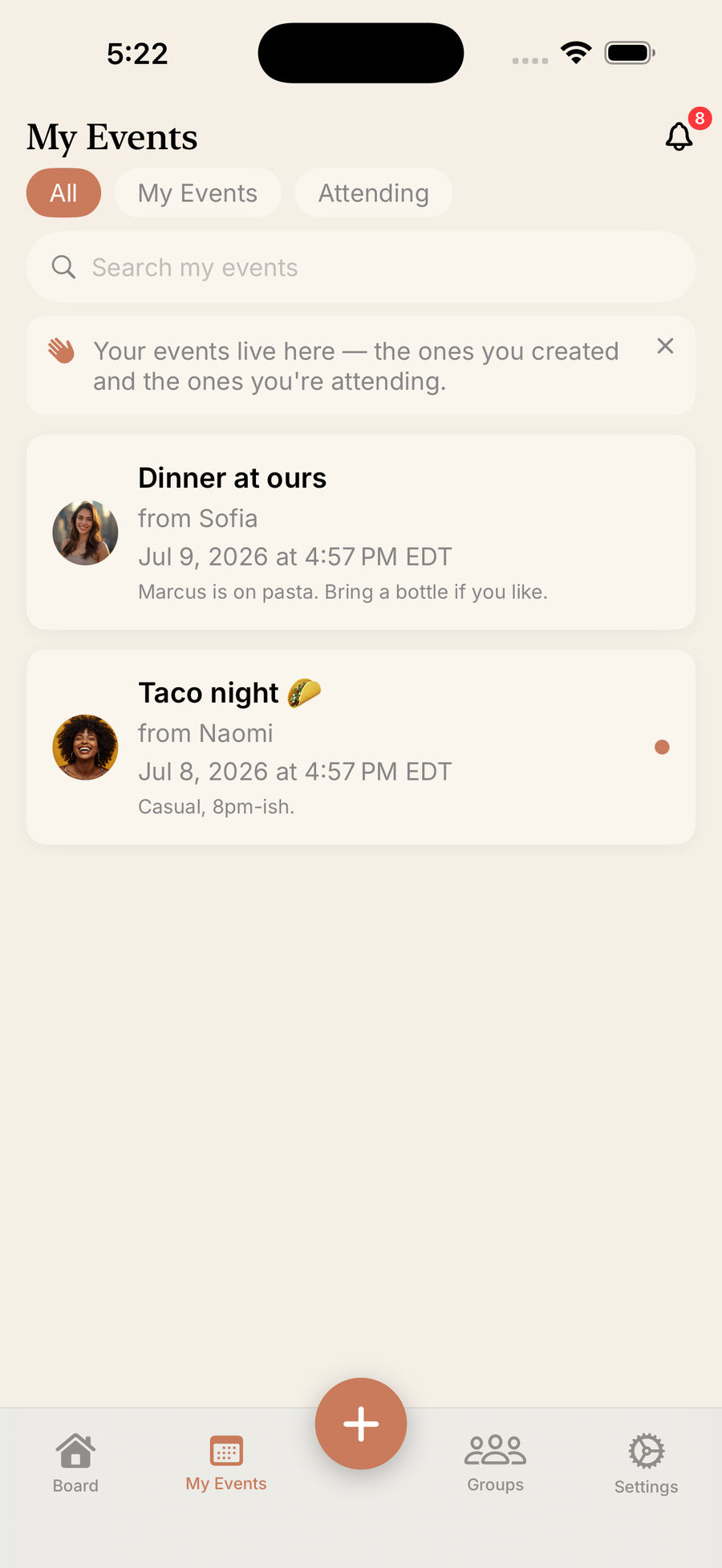 My Events
